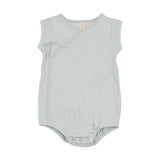 Lilette Sky Blue Fine Pointelle Romper