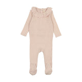 Lilette Petal Fine Pointelle Ruffle Collar Footie