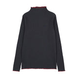 Froo Navy Blue Prep Collection Ribbed Top