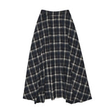 Froo Plaid Blue Hour Tartan Midi Skirt