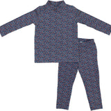 Lil Legs Off Blue Floral Set