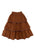 Hebe Brown Skirt With Flower Print And Ruffle