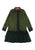 Hebe Green Corduroy Dress With Ruffle