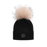Ellabee Black Fox Pom Pom Hat