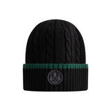 Ellabee Black/Green Knit Beanie