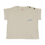 Farren and Me Cream Applique Waffle Tee