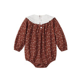 Nou Nelle Burnt Red Floral Romper