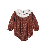 Nou Nelle Burnt Red Floral Romper