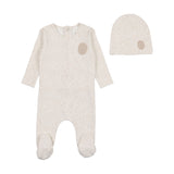 Bee & Dee Shell Floral Crest Footie Set