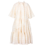Jessie And James Creme Stripe Flute Dress