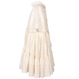 Jessie And James Creme Stripe Flute Dress