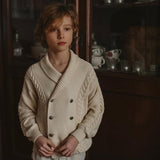 LRDM Sand Double Breasted Alain Cardigan