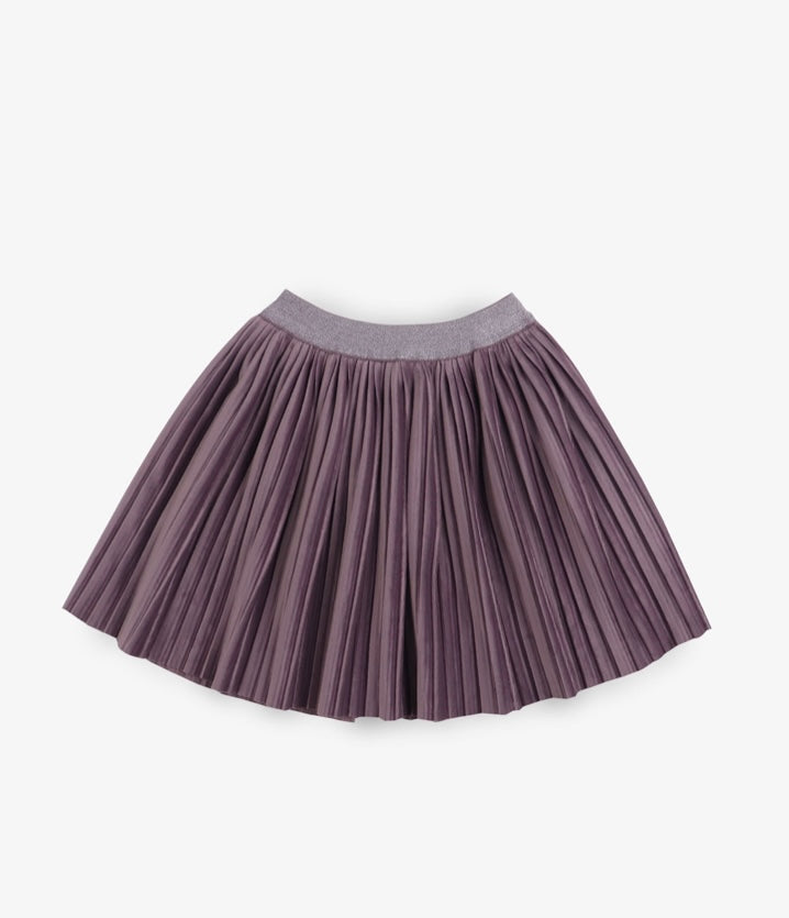 Gingersnaps Mauve Pleated Velour Skirt