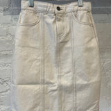 Tocoto Vintage Off White Denim Skirt