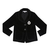 Parni Black Blazer With Emblem