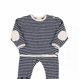 Buho Navy Soft Jersey Stripes Sweatshirt