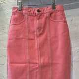 Tocoto Vintage Pink Denim Skirt