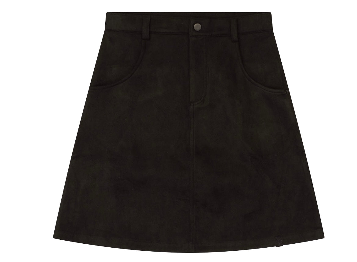 Crew Black Suede Fly Skirt