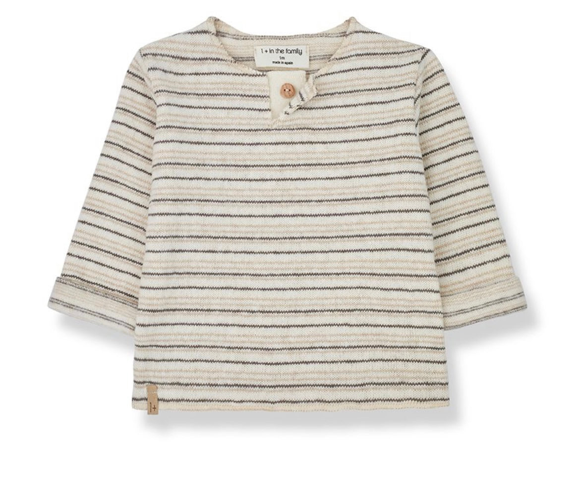 1+ In The Family Ecru Striped Mathieu Set
