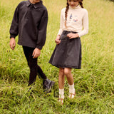 Parni Ivory Printed Turtleneck