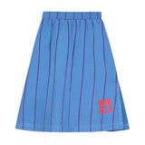 Bonmot Fresh Blue Vertical Stripes Long Skirt