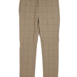 Belati Taupe Plaid Slim Pants