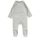 Lilette Pale Blue Cherry Print Footie