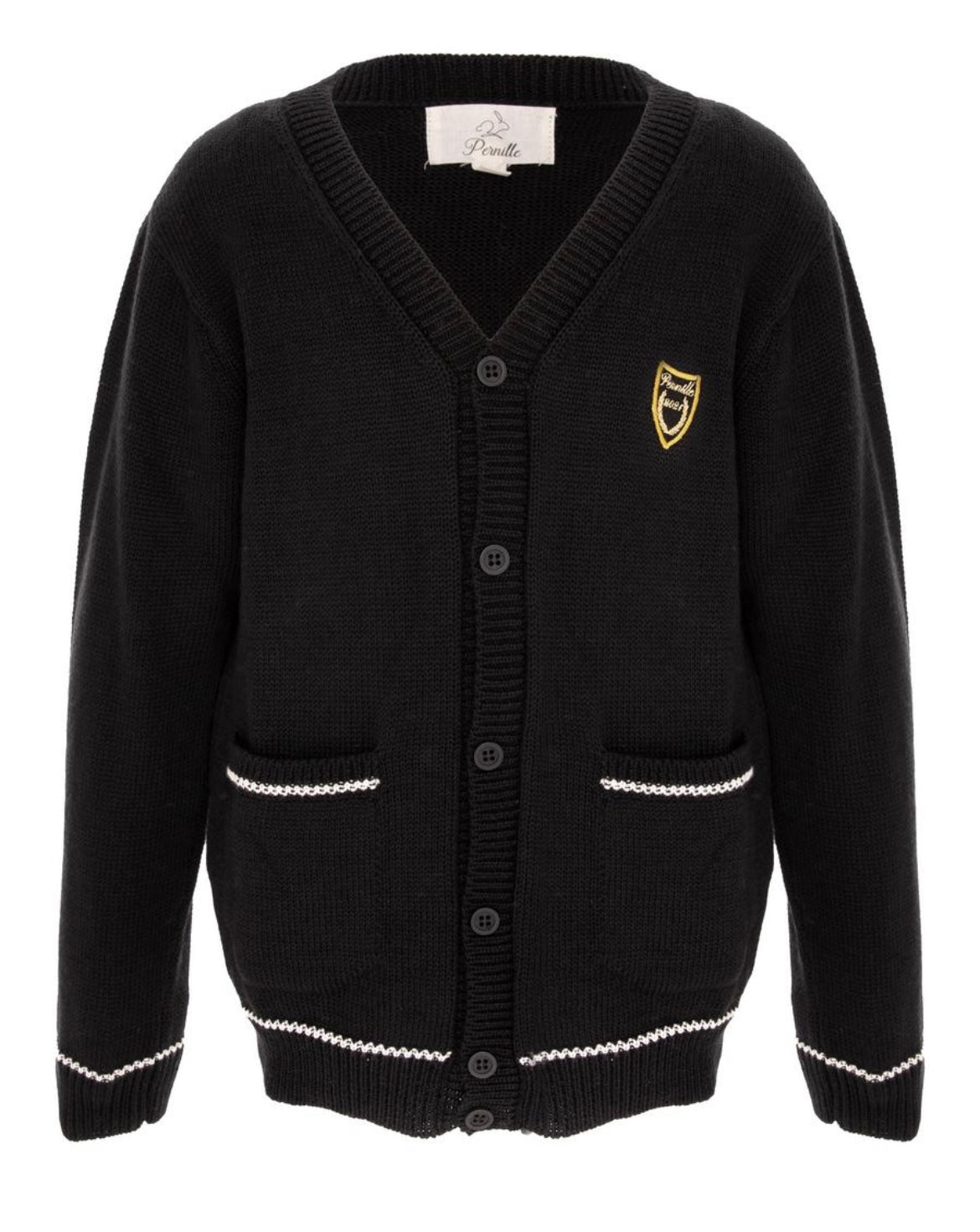 Pernille Black Theo V Neck Cardigan
