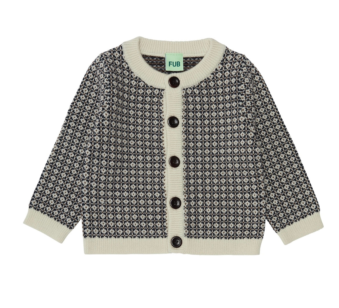 Fub Ecru/Dark Navy Knit Set