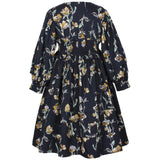 Jessie And James Navy Floral Autumn Breeze Dress