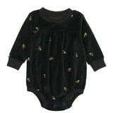 Bopop Black Velour Tulip Romper