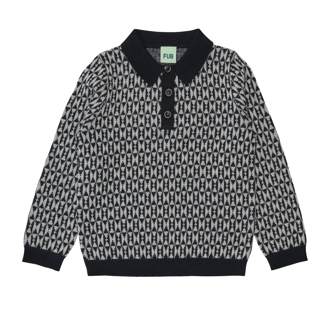 Fub Dark Navy/Ecru Jaquard Polo
