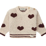 Tocoto Vintage Pink Heart Baby Sweater