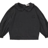 Tocoto Vintage Dark Grey Bobo Collar Sweatshirt