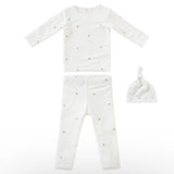 Kipp Sage Fleece Star Footie & Hat Set