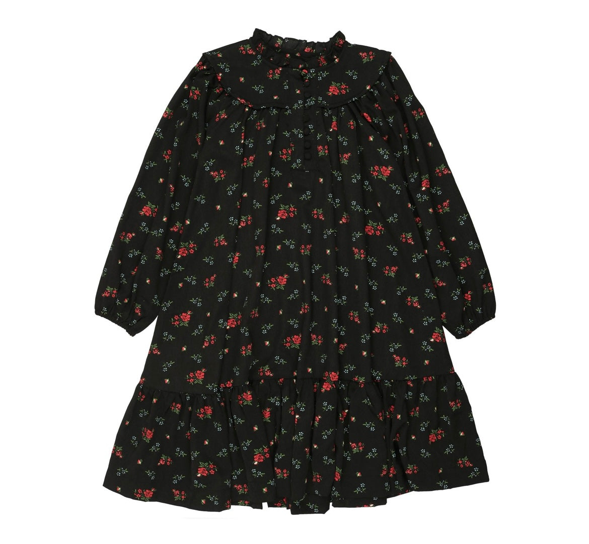 Sweat Threads Black Floral Lila Dress