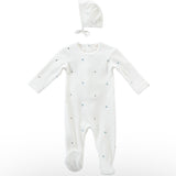 Kipp Sage Star Footie & Bonnet Set