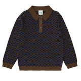 Fub Amber/Royal Blue Jaquard Polo