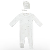 Kipp Pink Heart Footie & Bonnet Set