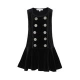Parni Black Double Breasted Jumper
