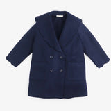 Gingersnaps Navy Blue Petal Collar Coat