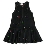 Bopop Black Velour Tulip Zipper Jumper