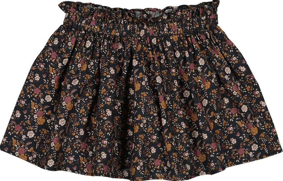 Louis Louise Black Romantic Flower Arthemiette Skirt