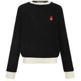 Parni Black Chunky Contrast Sweater