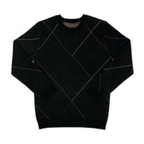 Klai Black Diagonal Stripe Sweater