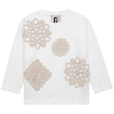 G-Degree White Crochet Detail Boxy Tee