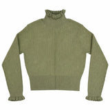 Klai Green Sally Rib Knit Top