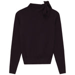 Gem Plum Tie Neck Sweater
