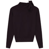 Gem Plum Tie Neck Sweater