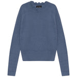 Gem Blue Furry Scalloped Sweater